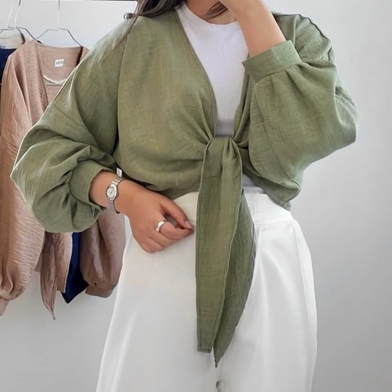 شومیز مجلسی تابستانی زنانه گره ای پس کرایه