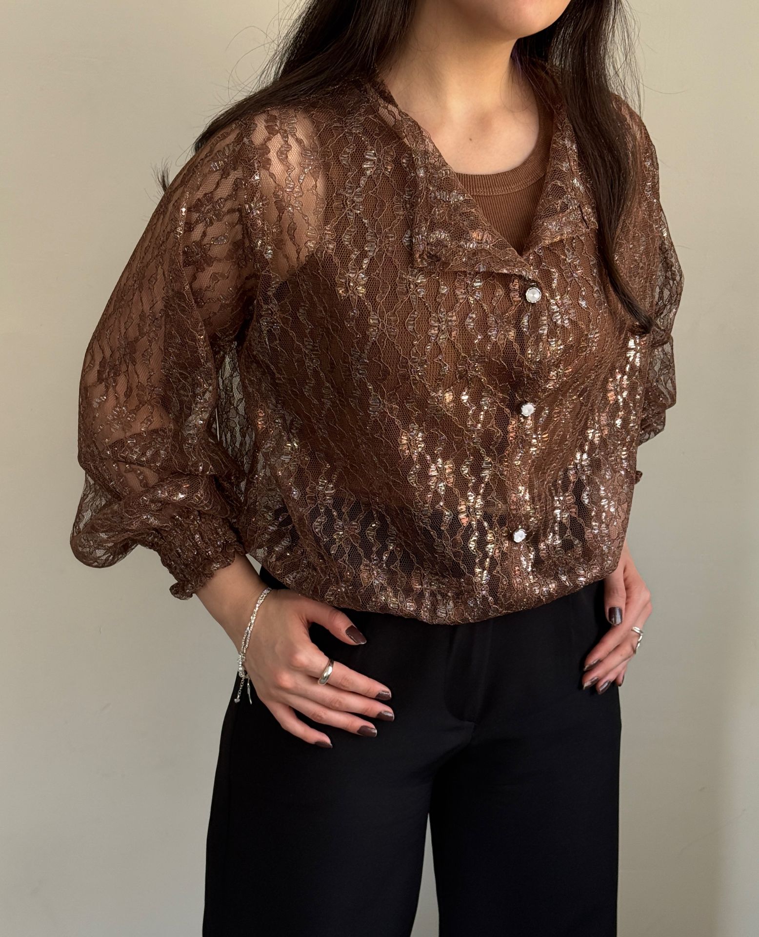شومیز زنانه مجلسی زرگل